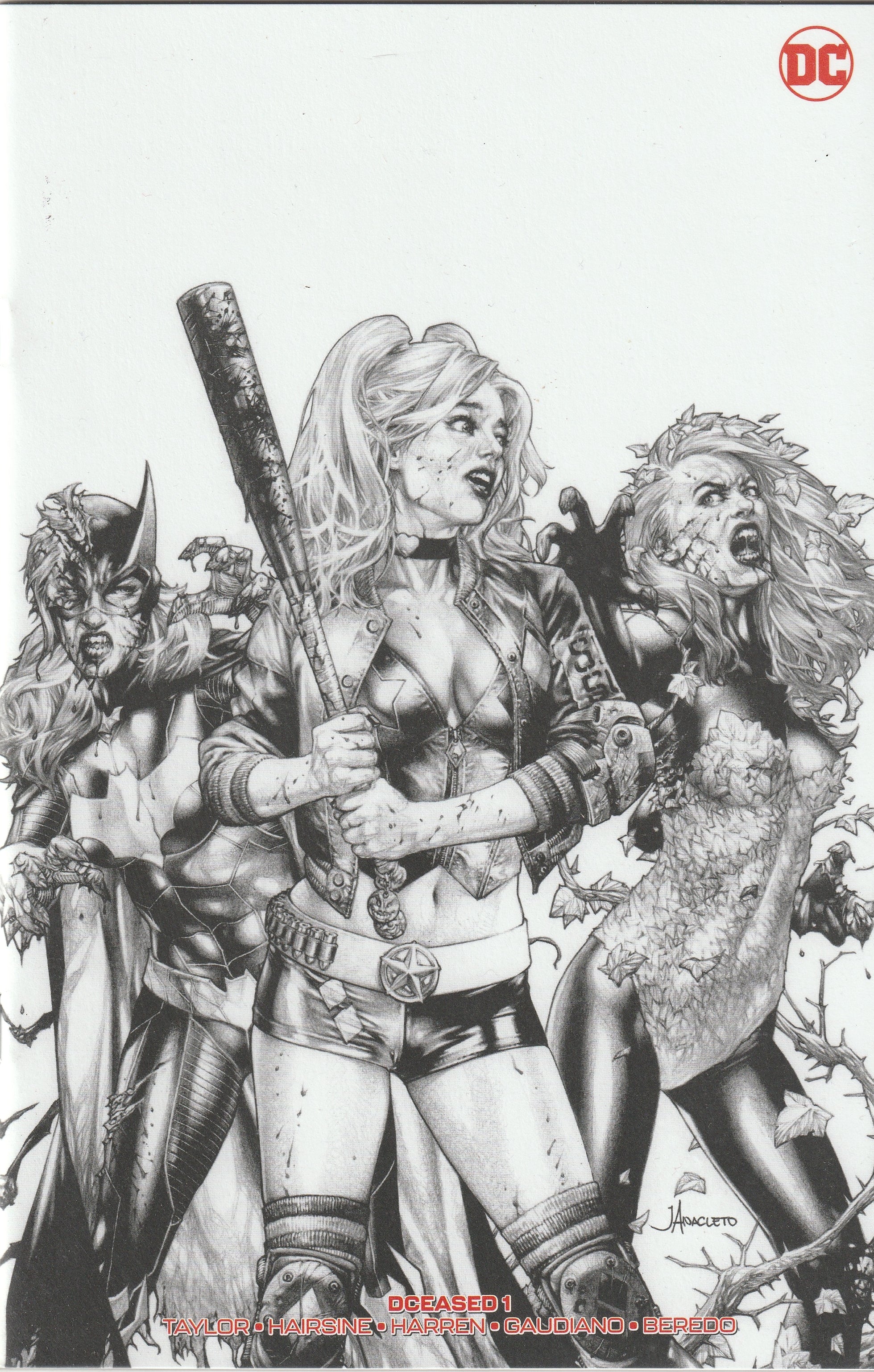 DCeased #1 Black and White Variant