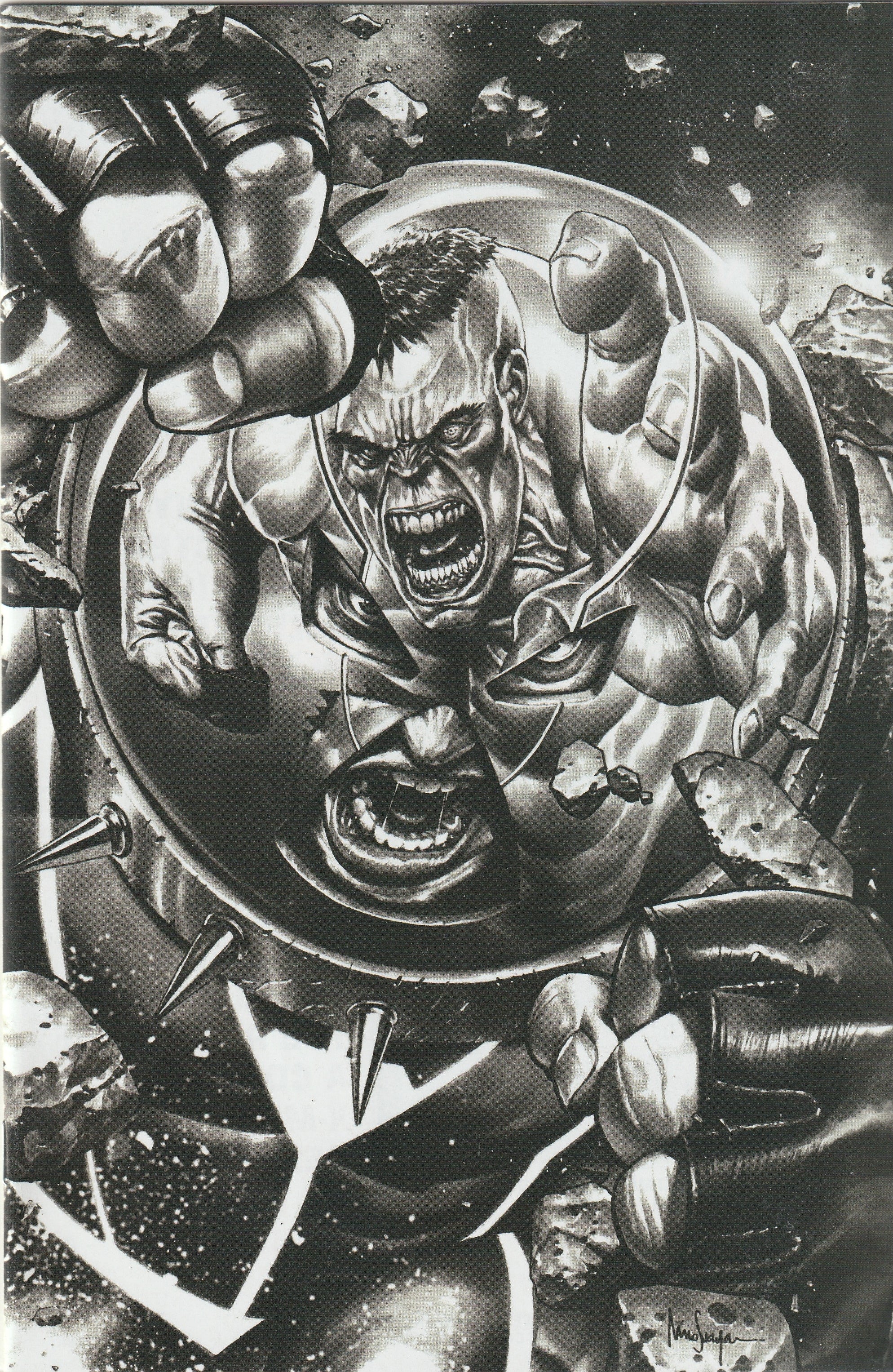Juggernaut #1 Mico Suayan Black & White Virgin Variant