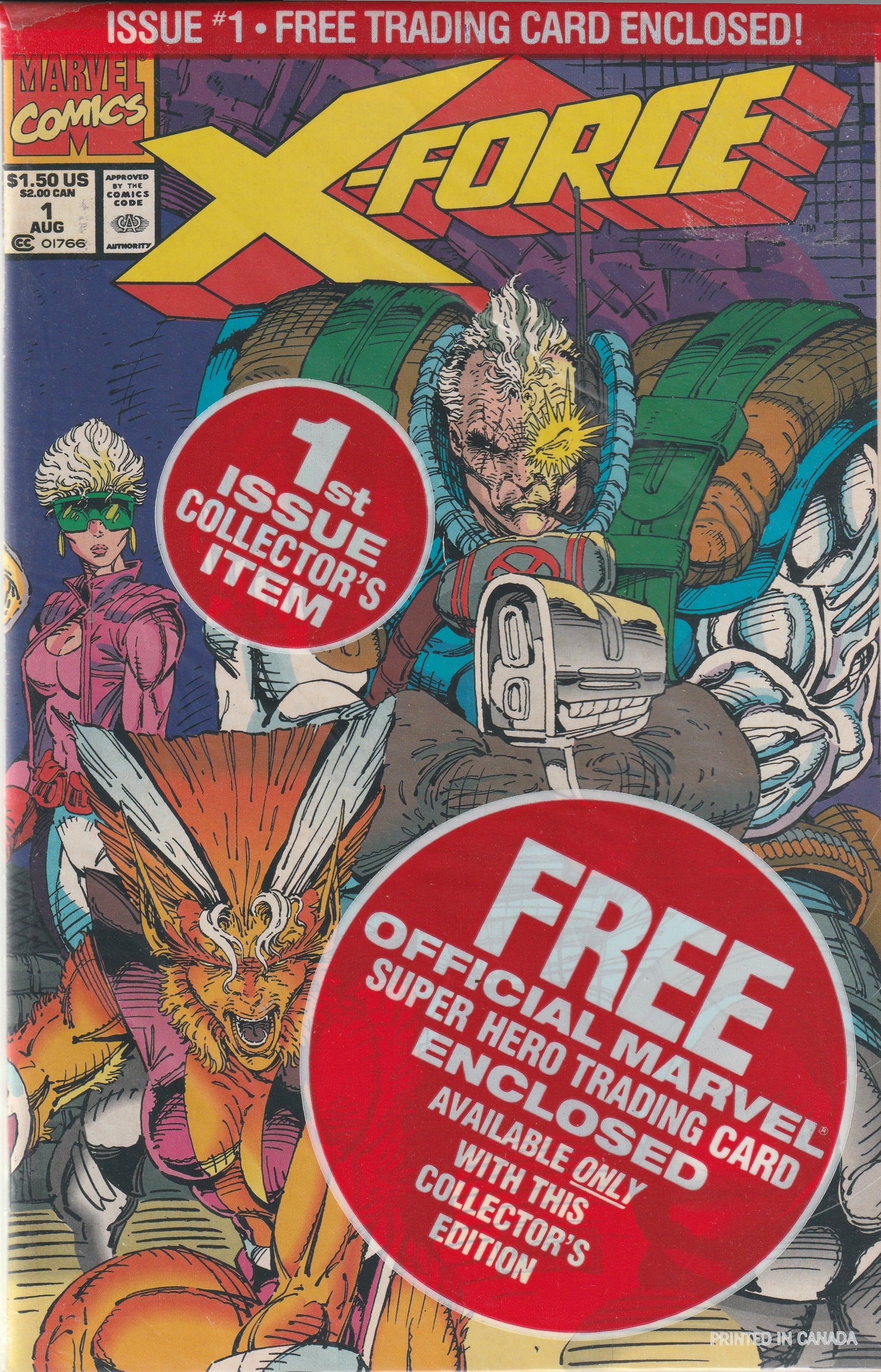 X-Force #1 Polybagged w/Deadpool Card